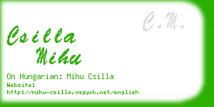 csilla mihu business card